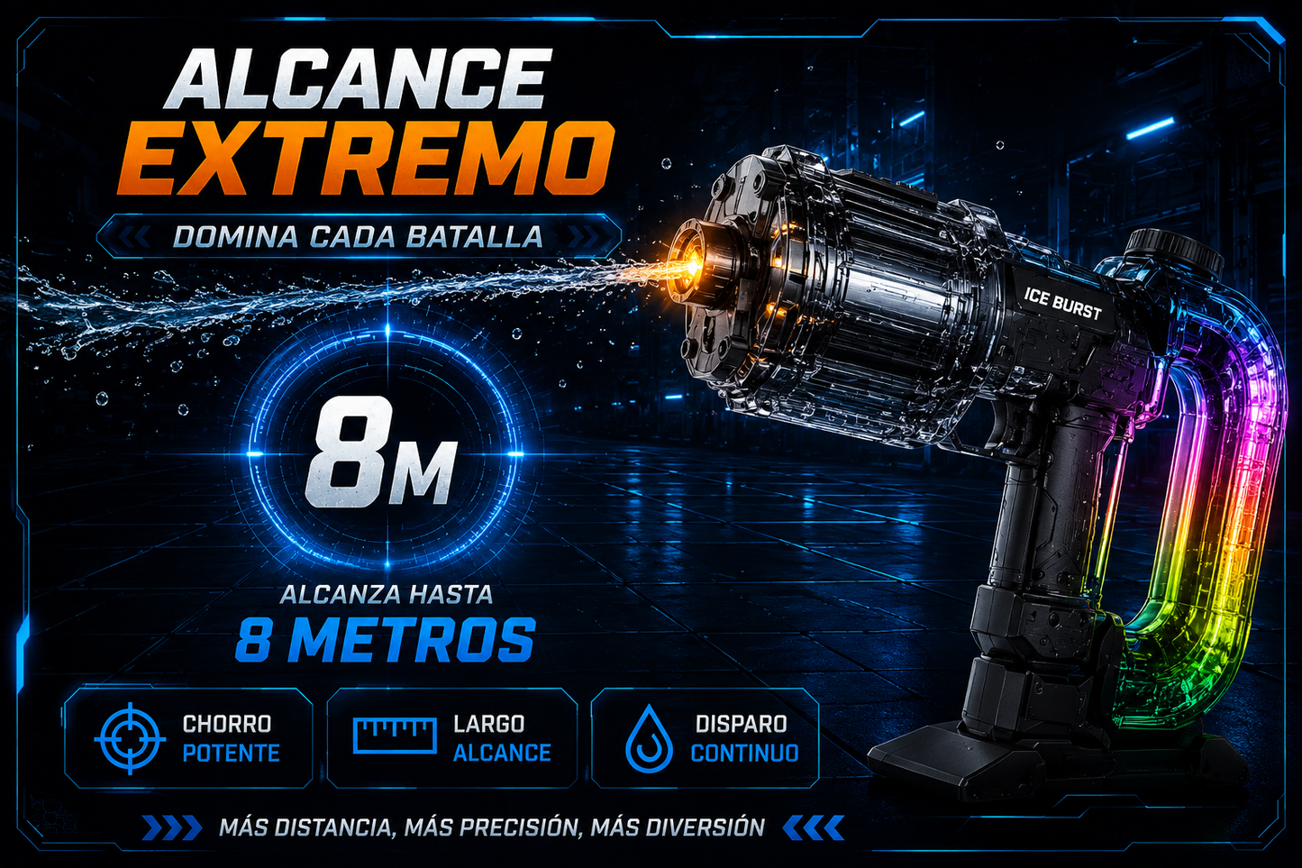 Pistola De Agua RGB