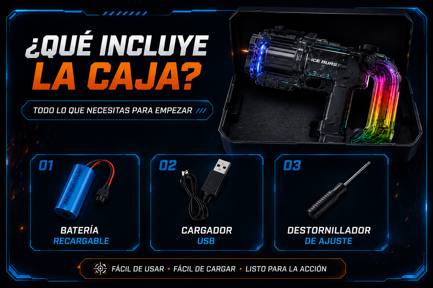 Pistola De Agua RGB
